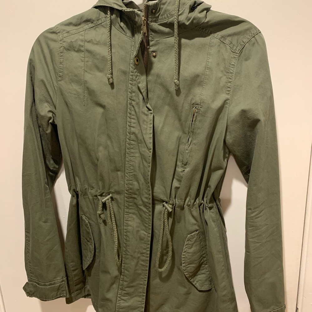 Green utility jacket small